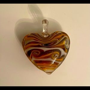Beautiful glass heart charm